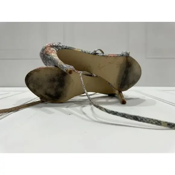 Steve Madden Multi Color Carrson Snake Skin Heels Size 9.5M - Picture 3 of 10